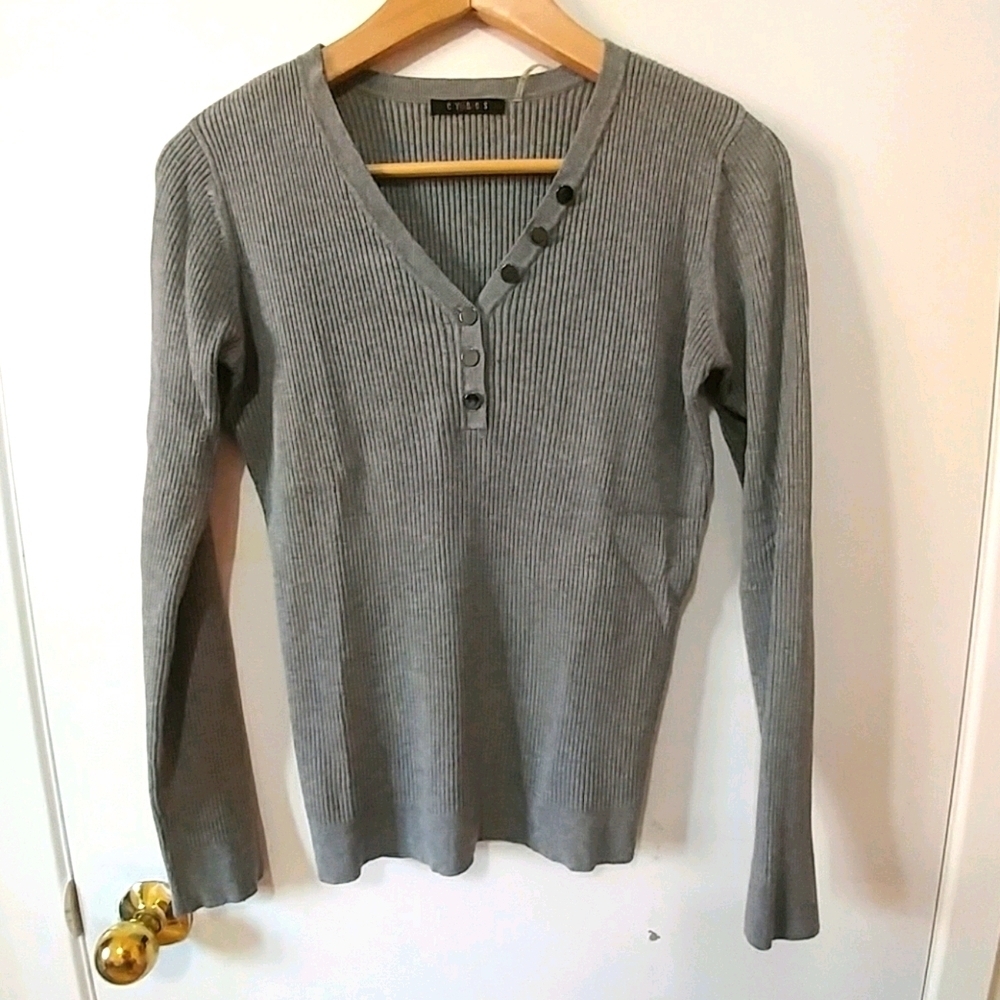 Cyrus Grey Long Sleeves Top